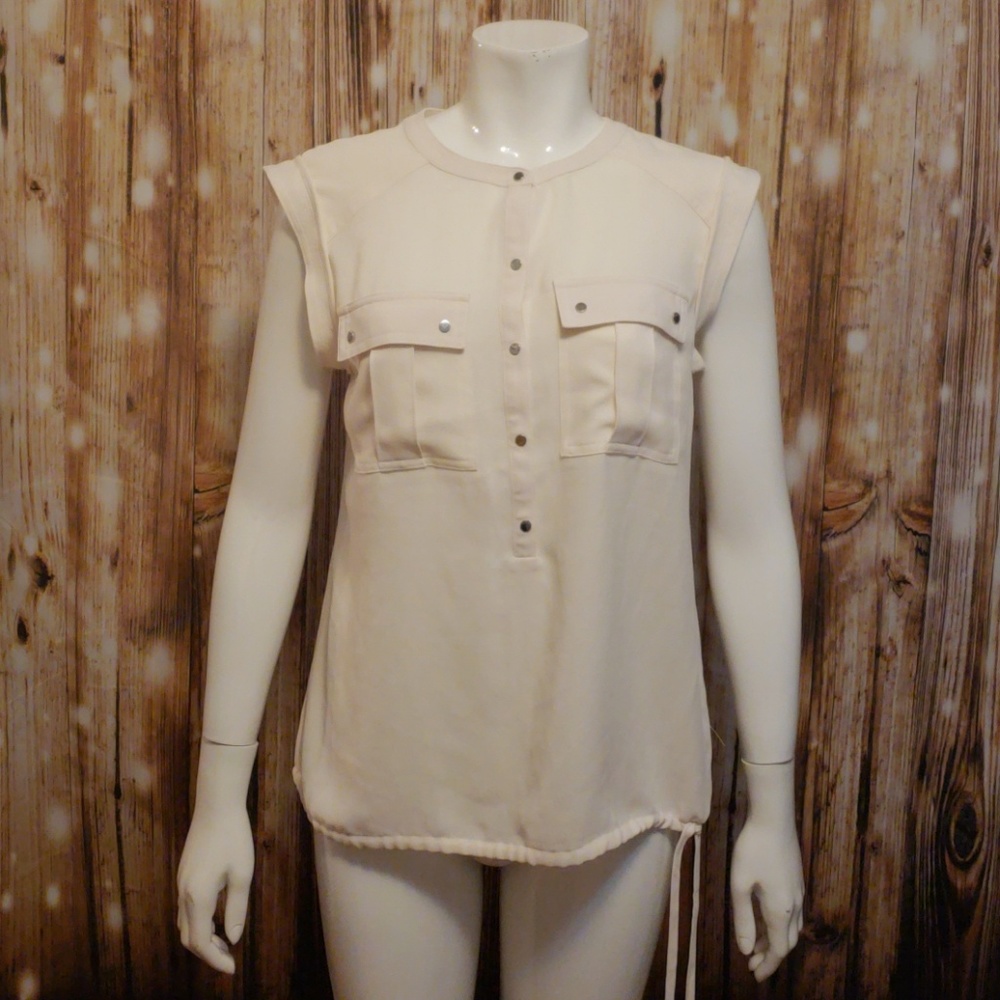 Calvin Klein cream "safari" blouse
